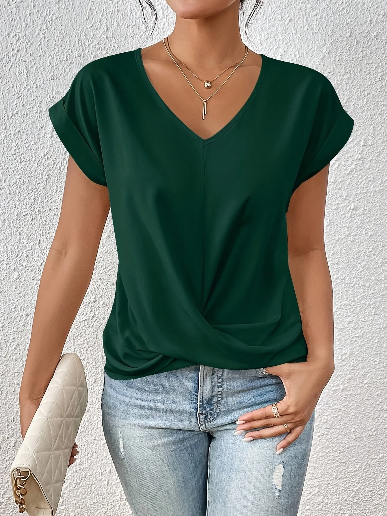 Cleo™ | Premium Soft-Touch Sweetheart T-shirt – Flatterend, zacht en moeiteloos chic - Image 5