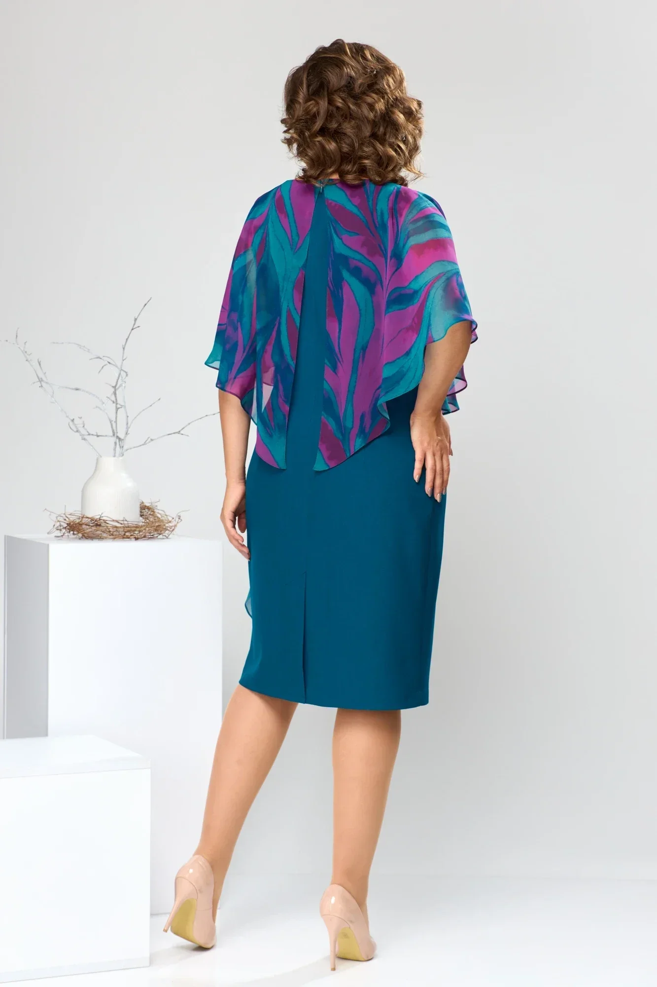 Elara™ | Premium chiffon overlay jurk – Elegante en tijdloze stijl - Image 6