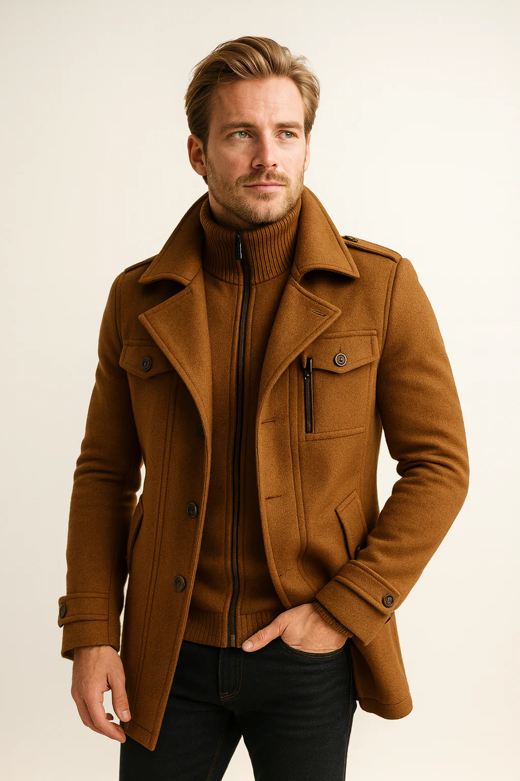 Herman™ | Luxe Winter Overjas – Tijdloze Klasse, Warmte & Verfijnde Structuur - Image 9