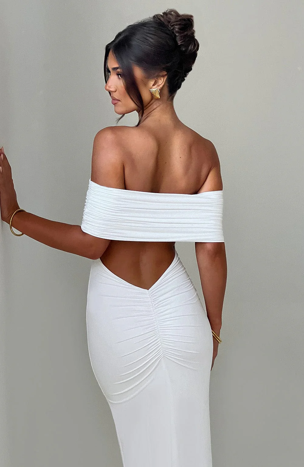 Bloom ™ |  Kellyn – Verfijnde Bardot Maxi-jurk - Image 14