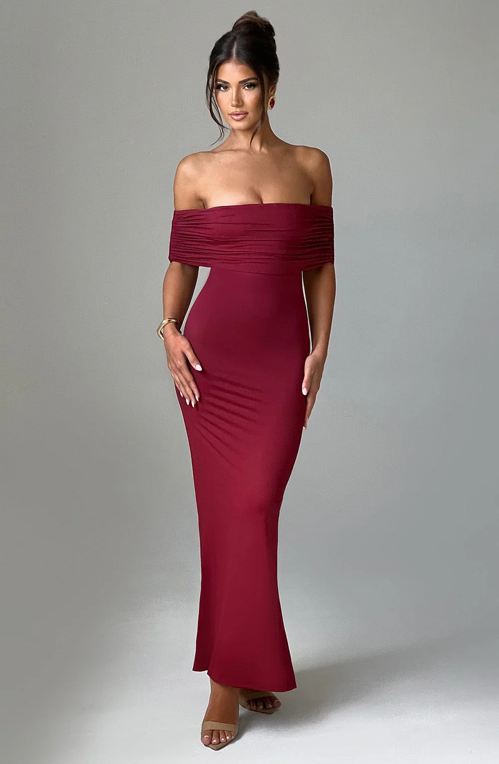 Bloom ™ |  Kellyn – Verfijnde Bardot Maxi-jurk - Image 19