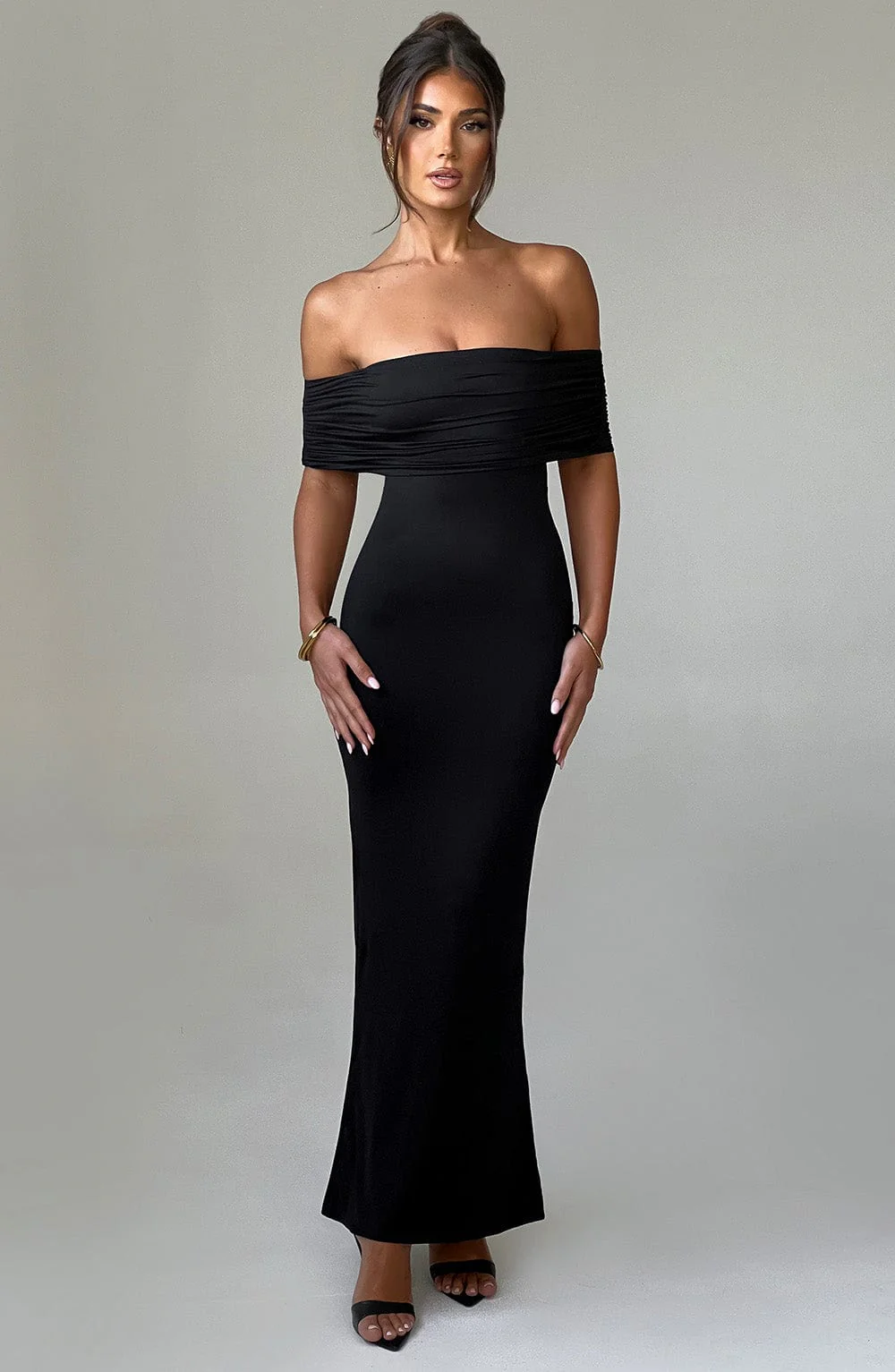 Bloom ™ |  Kellyn – Verfijnde Bardot Maxi-jurk - Image 2