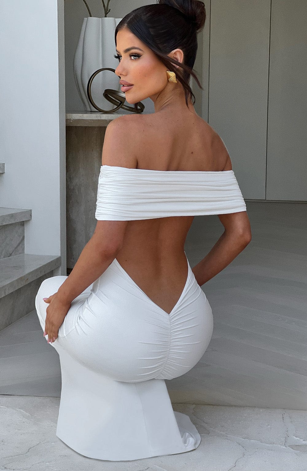 Bloom ™ |  Kellyn – Verfijnde Bardot Maxi-jurk - Image 22