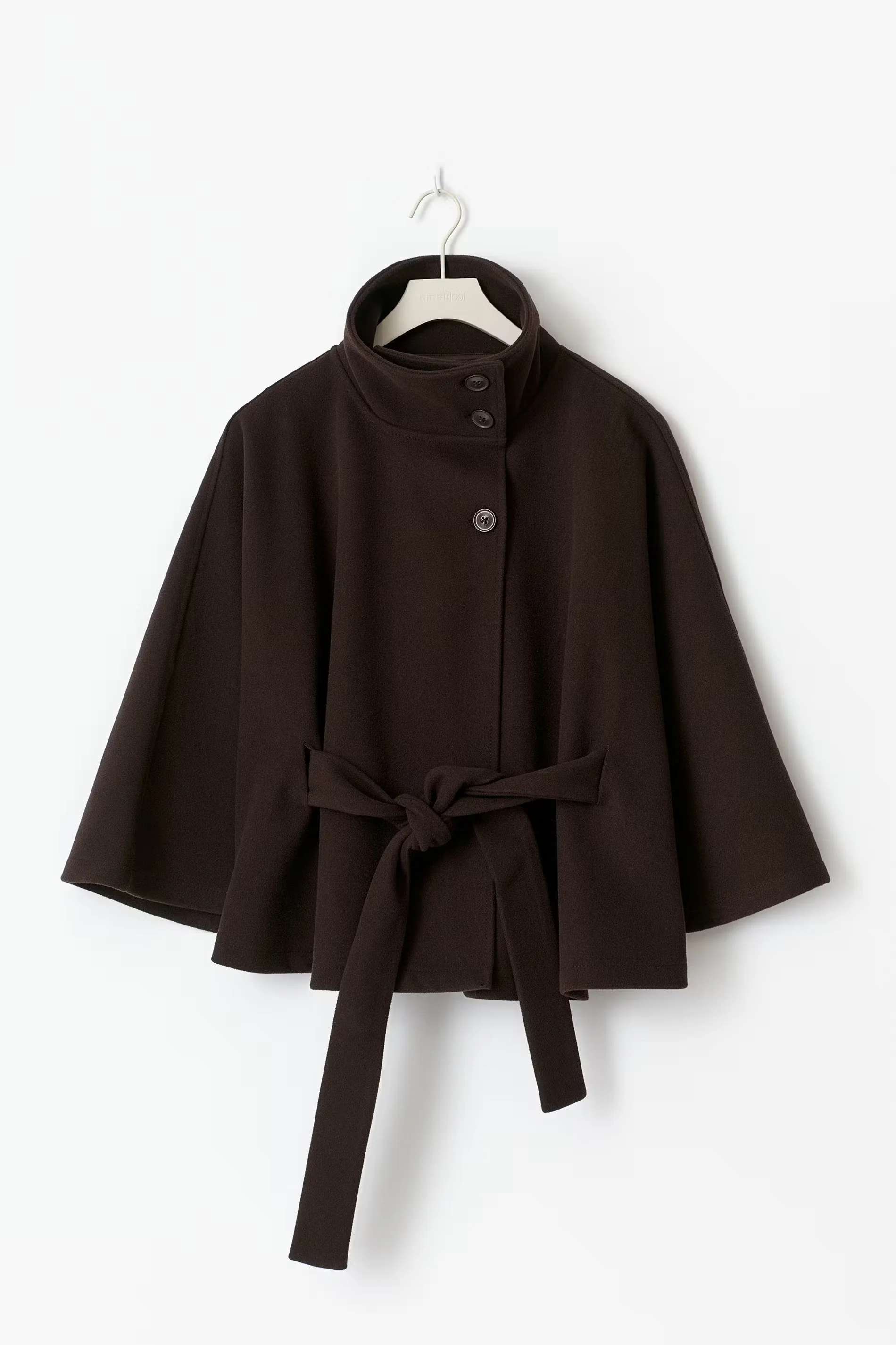 Loreza Capejas | Elegante Damesjas met Ceintuur & Hoge Kraag - Image 16