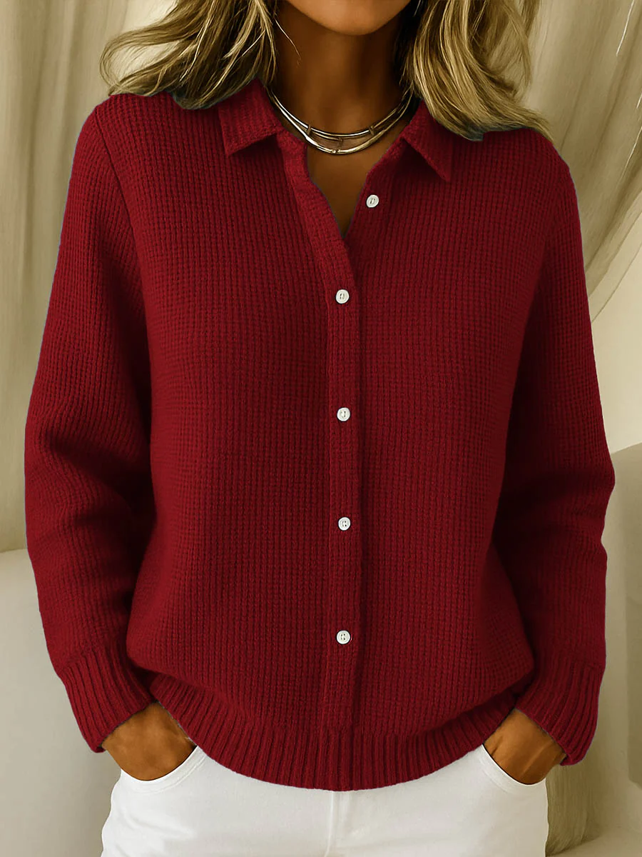 Maeve | Klassieke Gebreide Knopen Cardigan - Image 3
