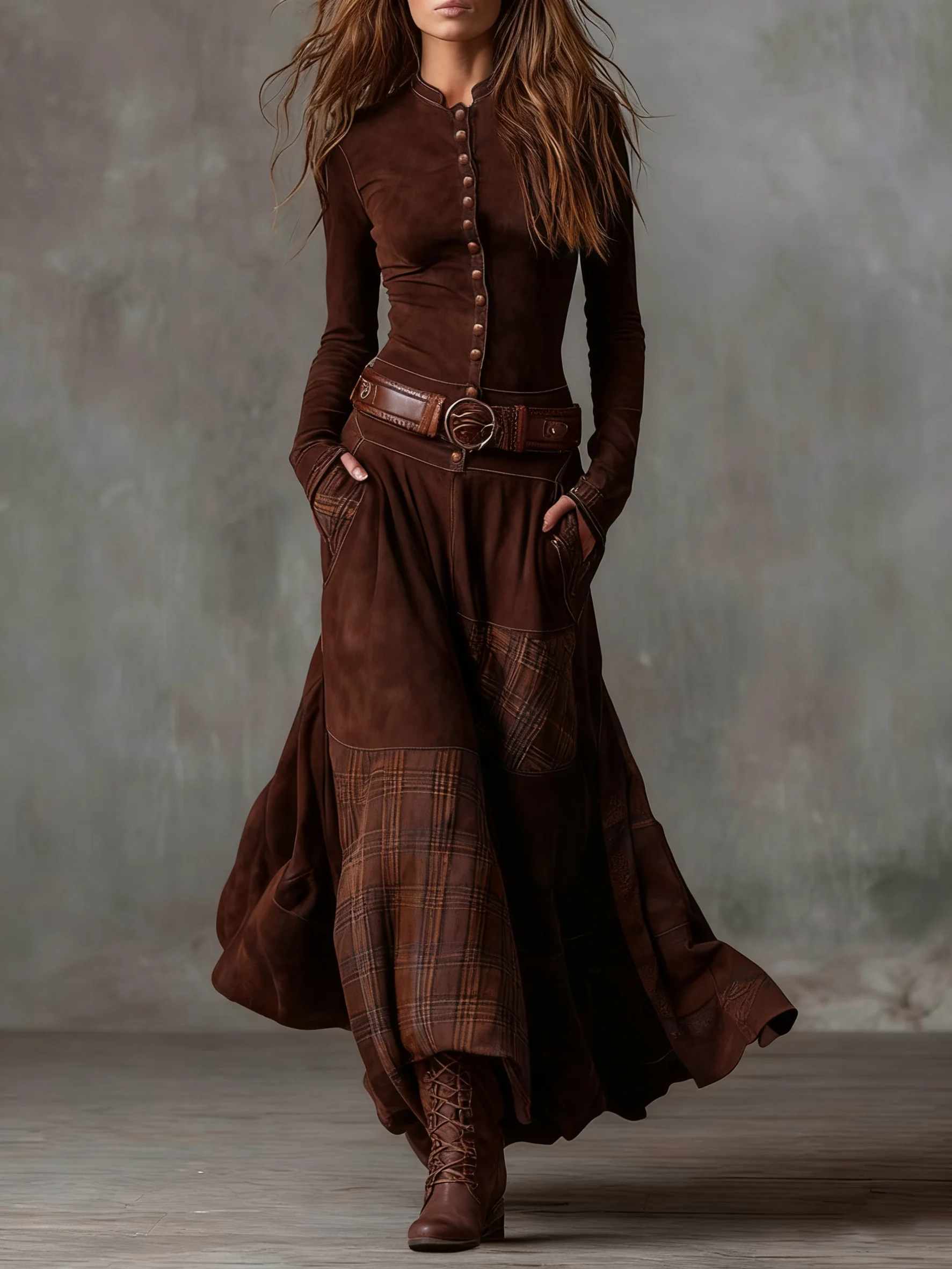 Michelle | Suède jurk met riem - Image 7