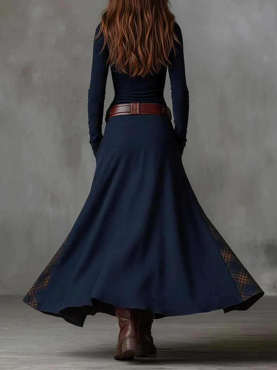 Rosanne™ | Lange Vintage Jurk in Faux Suède – Boho Elegantie & Tijdloos Karakter - Image 6