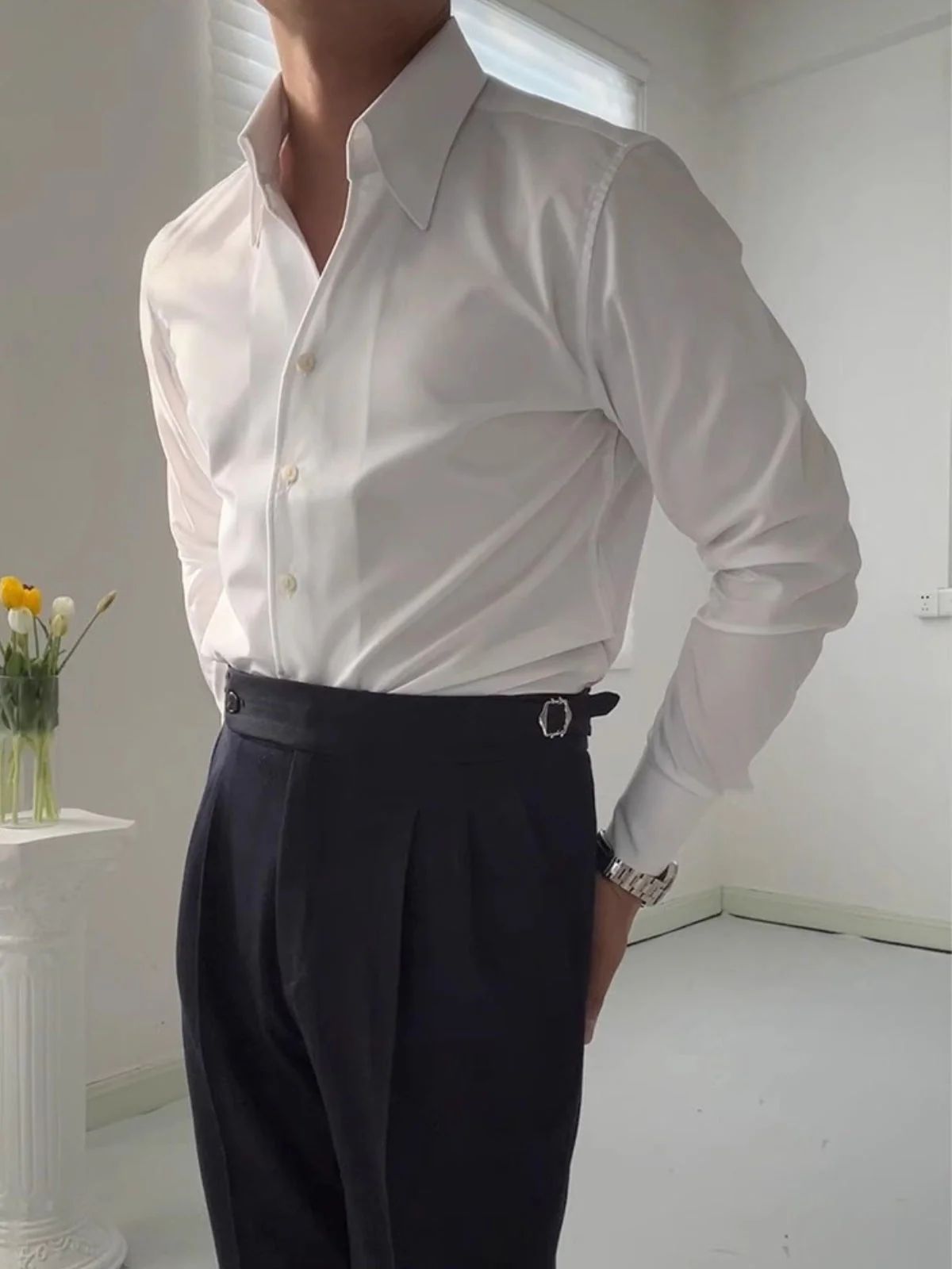 Thomas™ | Slim Fit Heren Overhemd van Bamboe – Moderne Elegantie & Ademend Comfort